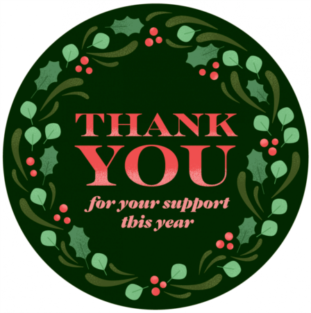 Thank you for all your support this year!