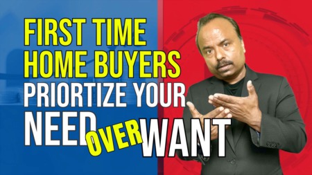 Why need is more important over want for a first-time home buyer?