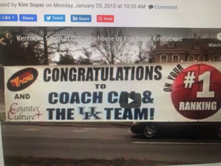 Kentucky is #1 in Basketball....Coach Calipari's house in Lexington KY says it all!!