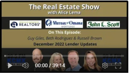  Real Estate Show Lender Updates for Dec 2022 
