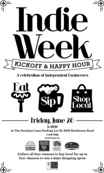 Indie Week Local Fair Gardiner Lane Shopping Center June 28th
