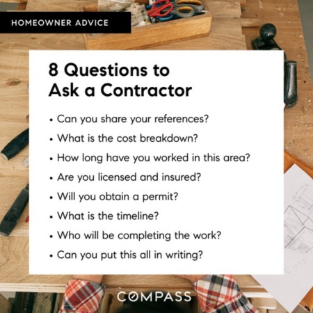 8 Questions to Ask a Contractor