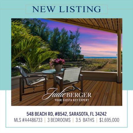 New Listing: Amazing Views of Siesta Beach and the Gulf of Mexico
