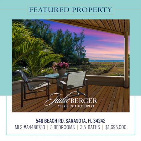 Featured Property of the Day: Amazing Views of Siesta Beach and the Gulf of Mexico