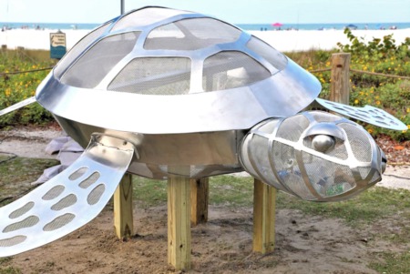Sea Turtle Sculpture to Raise Environmental Awareness