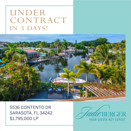 Under Contract in 3 Days on Siesta Key!