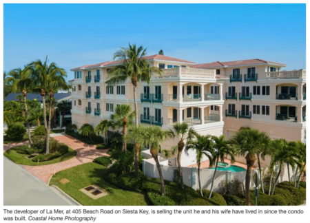 La Mer developer selling his own unit in house-like Siesta condo for $4.25 million