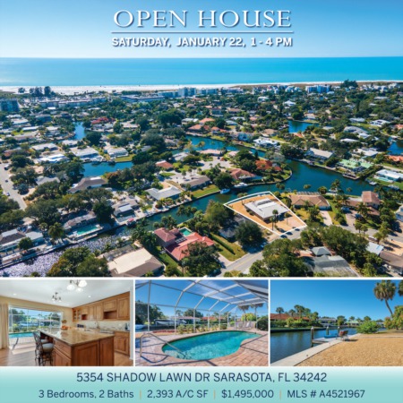 SEE IT FIRST! Newly Listed on Siesta Key and OPEN TODAY, January 22 | 1-4 pm