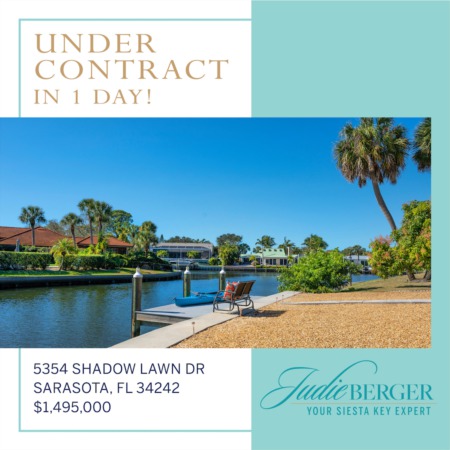 Under Contract in 1 Day on Siesta Key!