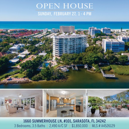 SEE IT FIRST! New Listing on Siesta Key OPEN Sunday, February 27 | 1-4 pm