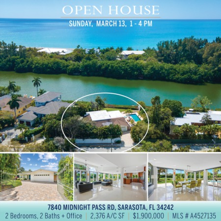SEE IT FIRST! New Listing on Siesta Key OPEN Sunday, March 13 | 1-4 pm