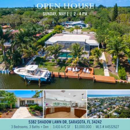 NEW WATERFRONT LISTING on Siesta Key | OPEN SUNDAY 5/1 | 2-4 PM