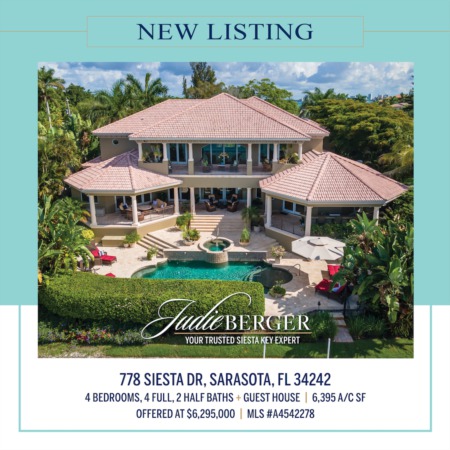 NEW LISTING: North Siesta Key Estate on Sailboat Water