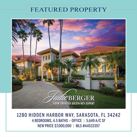 NEW PRICE | LIVE INSPIRED: Stunning Bayfront Estate on Siesta Key 