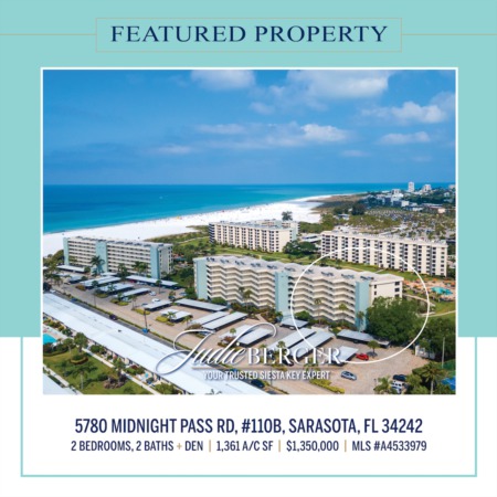 LIVE INSPIRED: Beautifully Renovated Condo at Siesta Key's Gulf & Bay Club