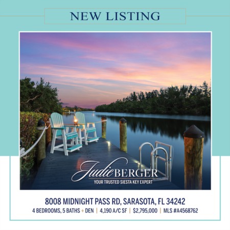 NEW LISTING: Gated Waterfront Siesta Key Estate