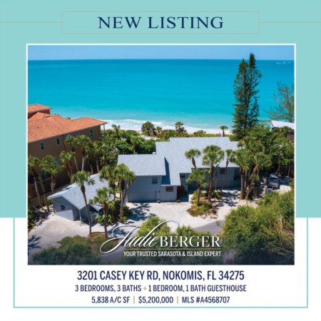 NEW LISTING: Private Casey Key Beach Home on Gulf of Mexico