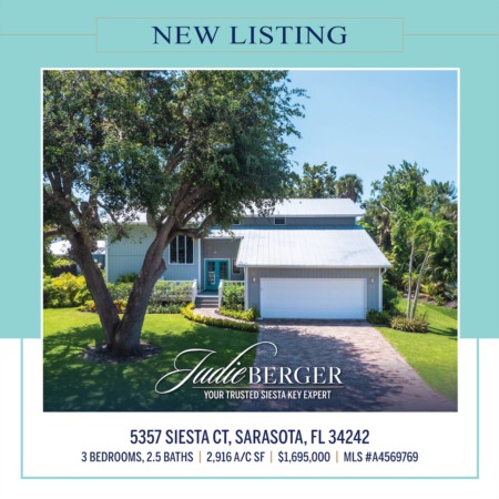 NEW LISTING: Stunning Contemporary Pool Home Near Siesta Beach