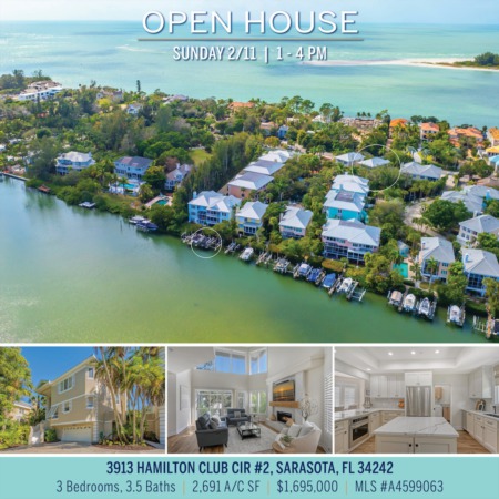 NEW SIESTA KEY LISTING - SEE IT FIRST! OPEN HOUSE 1 PM - 4 PM Sunday 2/11