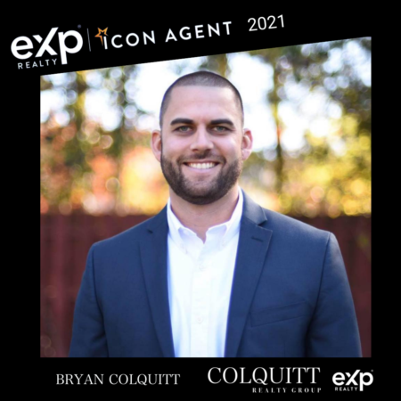 Bryan Colquitt receives Icon Agent Award from eXp Realty