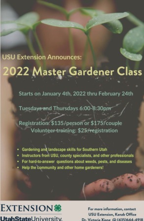 2022 Master Gardener Class Starts