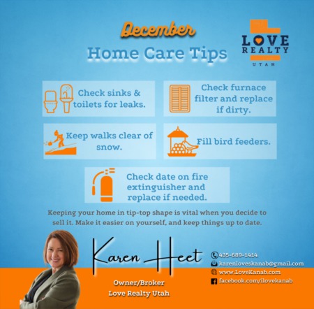 DECEMBER HOME CARE TIPS!