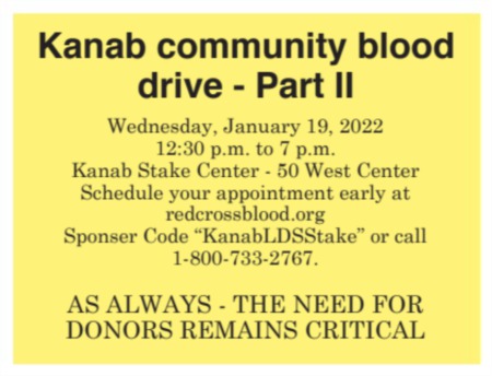 Kanab Community Blood Drive- Part II