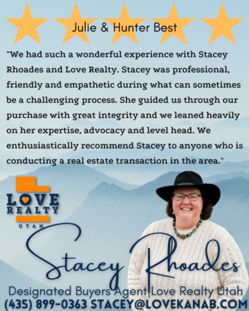 5 Star Review for Stacey Rhoades & Love Realty Utah!