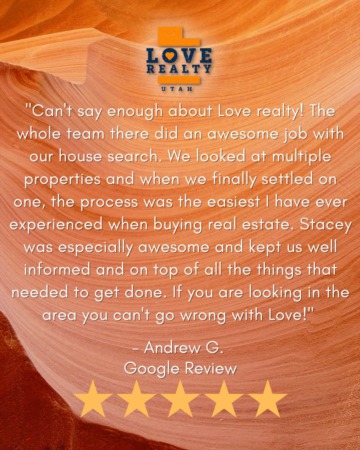 Five Star Review for Love Realty Utah & Designated Buyers Agent Stacey Rhoades!