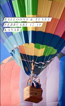 February 17-19 2023: Balloons & Tunes Roundup Festival in Kanab Utah!