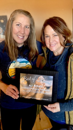 Presenting The Best of Kanab Award to Ali Route, Licensed Massage Therapist for BEST MASSAGE in Kanab!