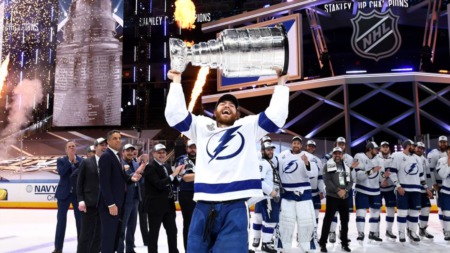 Tampa Bay Lightning Celebrating Stanley Cup