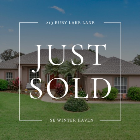 JUST SOLD: 213 Ruby Lake Lane, Winter Haven, FL Realtor - Sold for $415,000