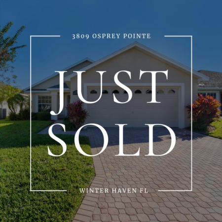 JUST SOLD: 3809 Osprey Pointe Circle, Winter Haven, FL Realtor 33884