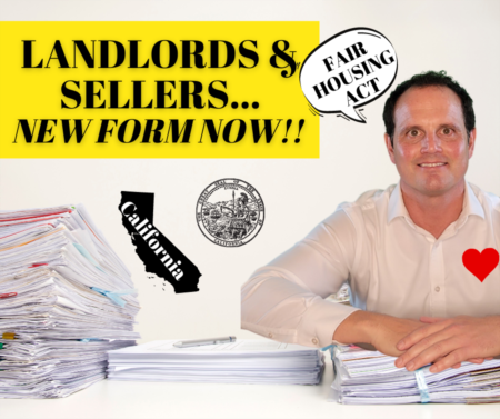 Fair Housing Act Form Required for all California Landlords and Sellers! 
