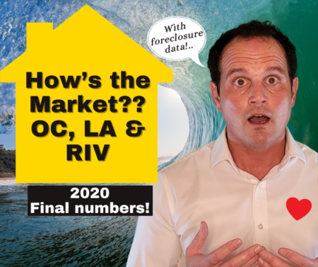 OC, Riverside, LA Housing Market Update with Foreclosure Data - 2020 - Wrap Up!