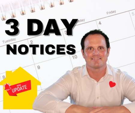 3 Day Notices - Guide for California landlords and tenants to the three 3 Day Notices! 
