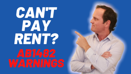 Tenants not paying rent and AB1482 - breaking the law??