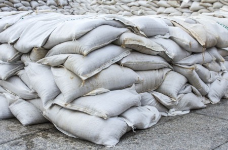 Several Sandbag Sites around Tampa in Preparation for Tropical Storm Idalia