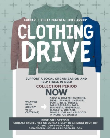 Team Nest Builder is Collecting Donations for the Gunnar J. Bigley Memorial Scholarship Clothing Drive!