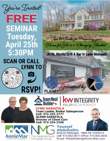 TNB presents FREE Seminar, 4/25 5:30PM @  St. Moritz Grill & Bar, with Tips & Tricks to Prepare your Home for Sale in a Changing Market!