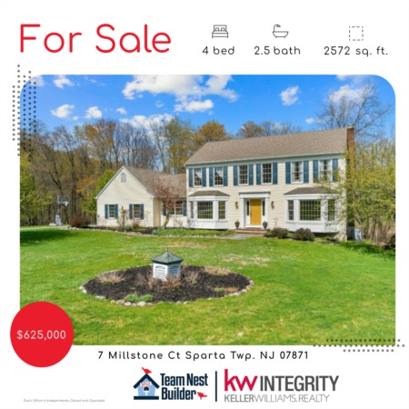 7 Millstone Ct. New on the Market in Sparta, NJ!