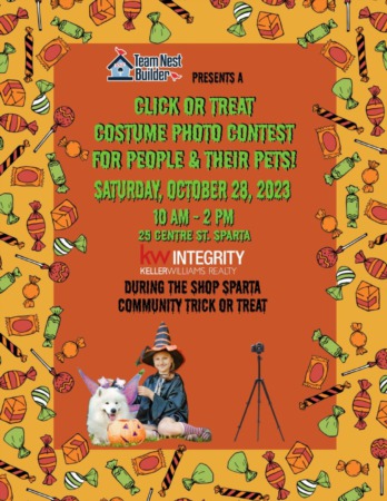 Click or Treat a Costume Photo Contest by Team Nest Builder during Shop Sparta's Trick or Treat