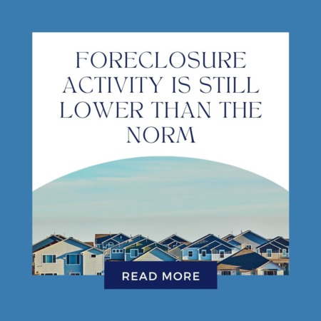 Foreclosure Activity Is Still Lower than the Norm