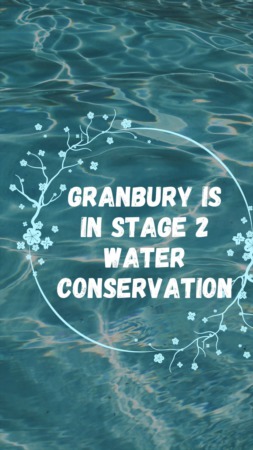 Granbury is in Stage 2 Water Conservation