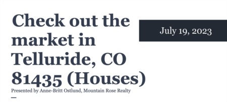 Check out the housing market in Telluride, CO 81435 - July 19, 2023