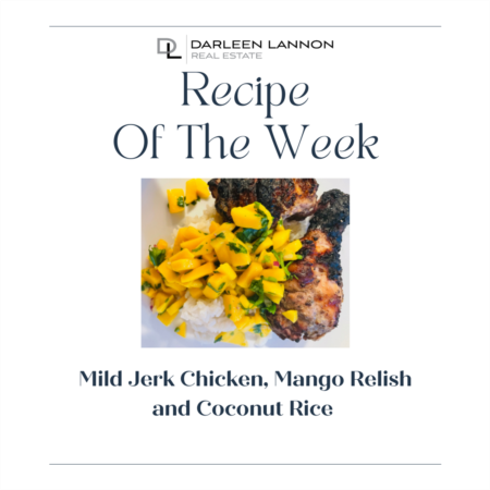 Jerk Chicken with Mango Relish and Coconut Rice