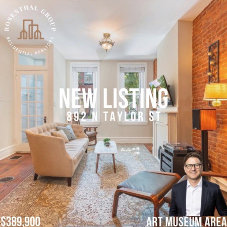 New Listing In Art Museum Area!