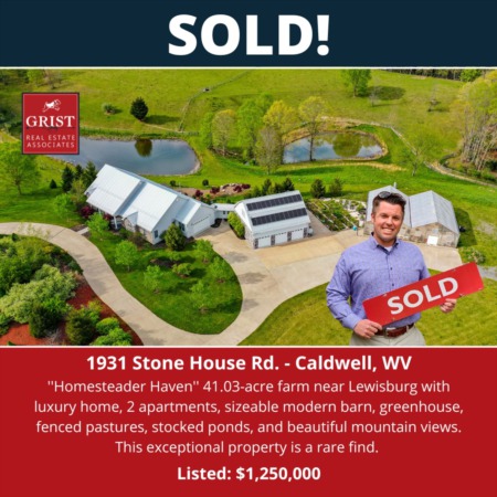 SOLD! 1931 Stone House Rd - Caldwell, WV