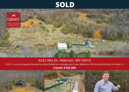 SOLD! Ring the Bell! 4242 Alta Dr, Alderson, WV 24910 Listed: $145,500